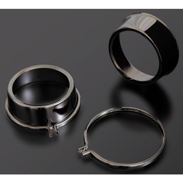 PMC ピーエムシー メッキメーターカバー アッパー 【漆黒Edition】 KAWASAKI カワ...