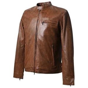RIDEZ ライズ ACE JACKET BROWNシングルライダースジャケット サイズ：XL レザ...