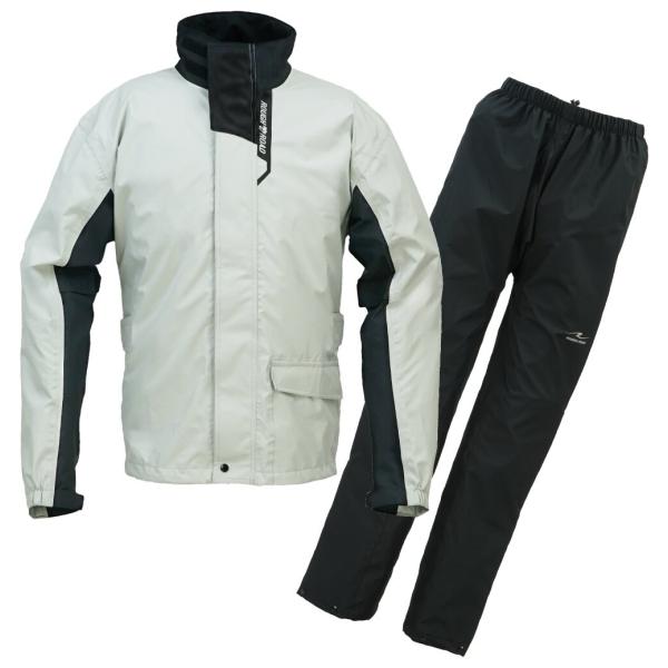 ROUGH＆ROAD ラフ＆ロード デュアルテックス3レイヤーBIBレインスーツ サイズ：LL レイ...