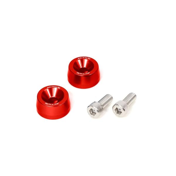 ACTIVE アクティブ アルミバーエンド カラー：レッド KAWASAKI カワサキ バーエンド ...