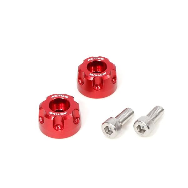 ACTIVE アクティブ アルミバーエンド リボルバー カラー：レッド KAWASAKI カワサキ ...