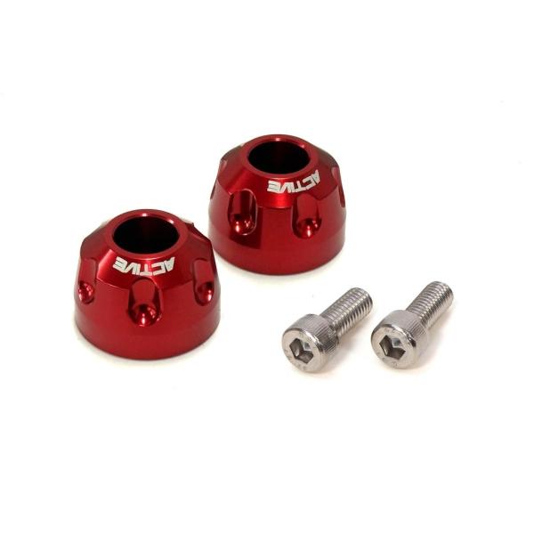 ACTIVE アクティブ アルミバーエンド リボルバー カラー：レッド KAWASAKI カワサキ ...