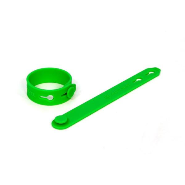 ACTIVE アクティブ シリコン製バンド カラー：グリーン / サイズ：80mm-95mm 結束バ...
