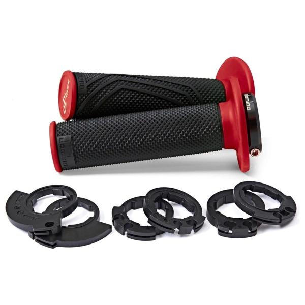 domino ドミノ オフロード D-ロック グリップ D200 カラー：ブラック×レッド 汎用 ハ...