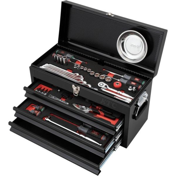 KTC ケイティーシー 工具セット(チェストタイプ)［66点］ カラー：ブラック セット工具