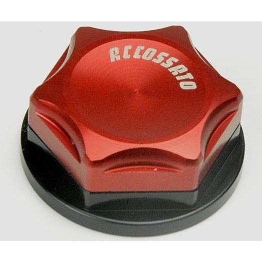 ACCOSSATO アコサット ステムナット クローズタイプ カラー：レッド MOTOGUZZI モ...