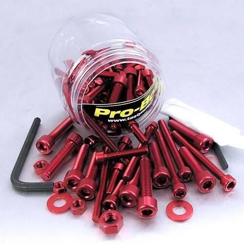 PRO BOLT プロボルト Allen／エンジン ボルト タブ メトリック カラー：レッド クラン...
