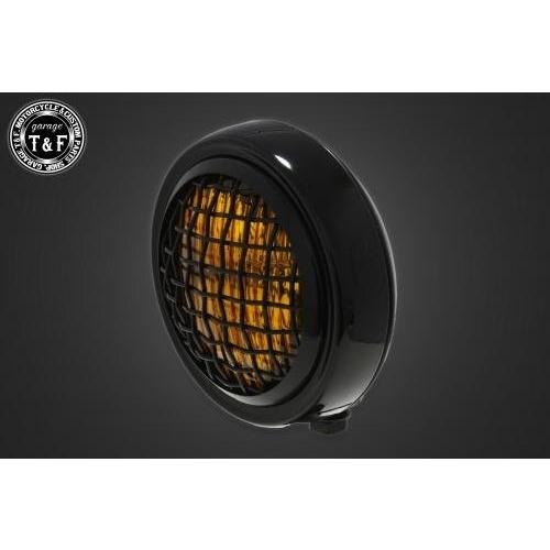 Garage T&amp;F ガレージ 4.5インチグリルヘッドライト レンズカラー：イエロー / ヘッドラ...