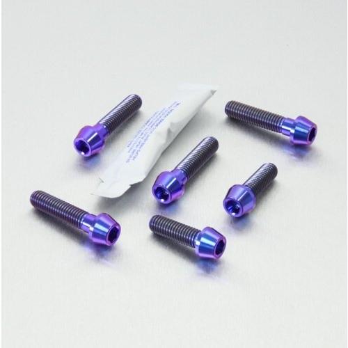 PRO BOLT プロボルト トップ ＆ ボトム クランプ ヨーク ピンチ キット カラー：パープル...