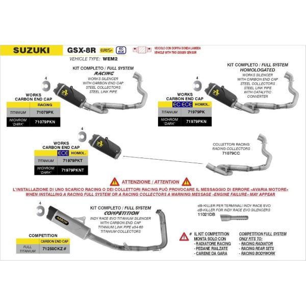 ARROW アロー dB-Killer for Indy Race EVO silencer CBR...