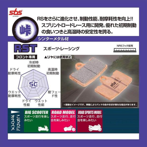 SBS エスビーエス 994シリーズ ブレーキパッド タイプ：RST（レーシングシンター フロント専...