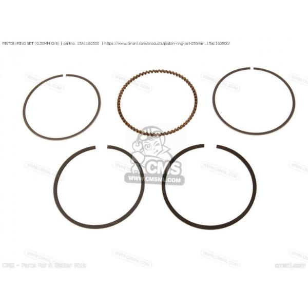 CMS シーエムエス PISTON RING SET (0.50MM O/S)［15A1160500...