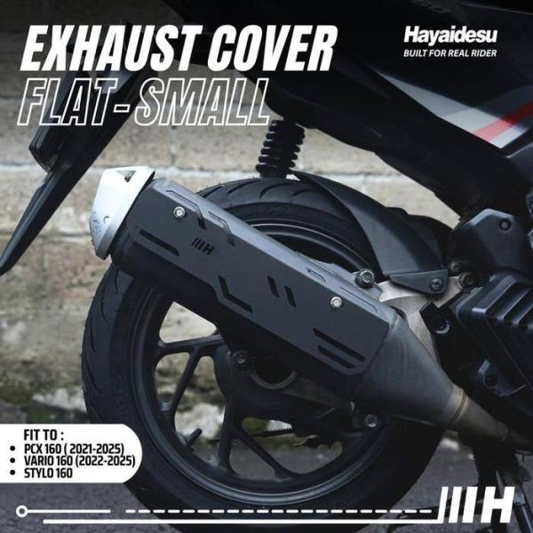 Hayaidesu ハヤイデス Exhaust Cover Flat Color：Black PCX...