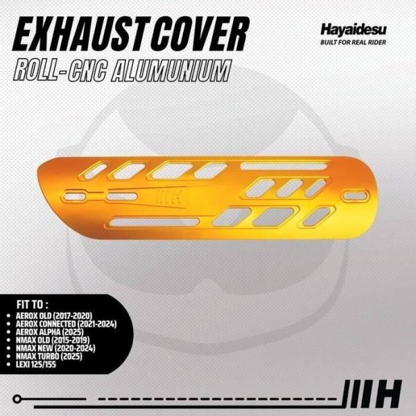 Hayaidesu ハヤイデス Exhaust Cover Roll CNC Color：Gold ...