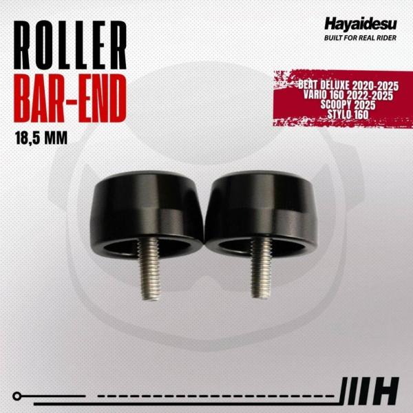 Hayaidesu ハヤイデス Roller Bar End Color：Black Beat De...