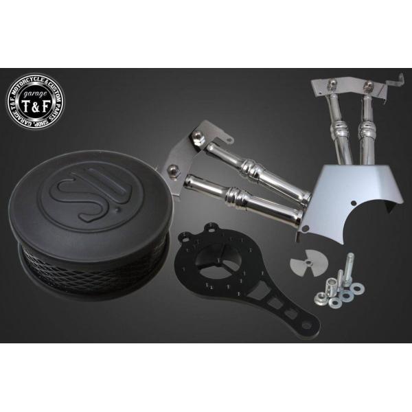 Garage T&amp;F ガレージ SU＆プッシュロッドカバーセット エアクリーナーカラー：マットブラッ...