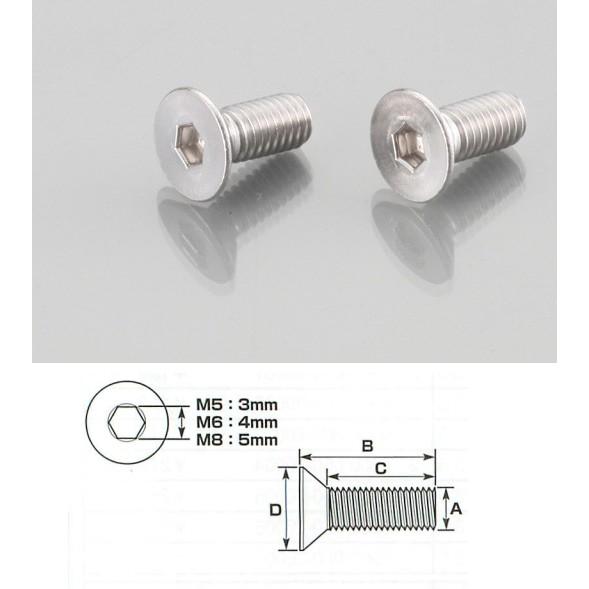 K-CON キタココンビニパーツ 皿キャップボルト サイズ：(ネジ径/A)6mm×(長さ/B)15m...