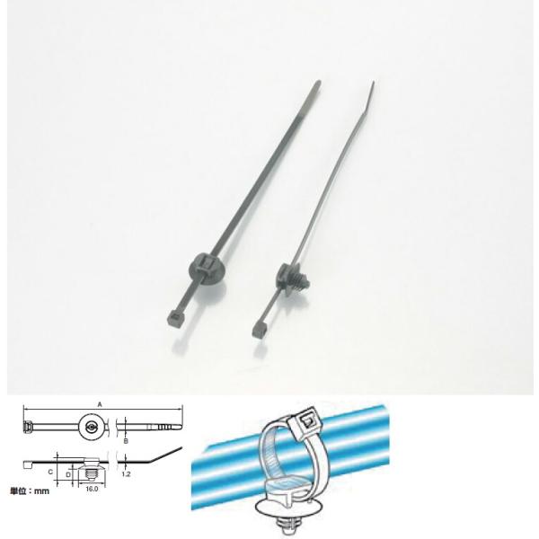 K-CON キタココンビニパーツ ファーツリーマウントタイ A：202mm×B：4.6mm×C：13...