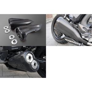 DELKEVIC カーボン製マフラー　Vmax1200 Slip-On Exhaust Set with 8-inch Round Carbon Fiber Mufflers