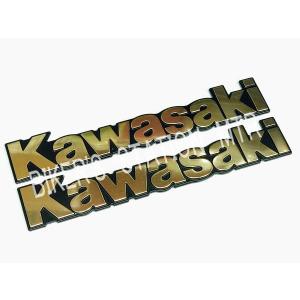 KAWASAKI/カワサキ/立体エンブレム/ゴールドタイプ/2枚セット｜webmtr2