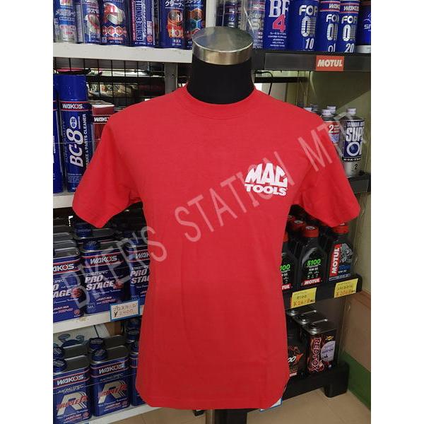 MACTOOL'S マックツール 5.6oz ロゴTシャツ レッド Lサイズ シンプルなロゴデザイン...