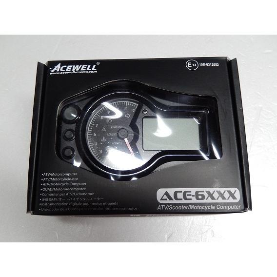 ACEWELL エースウェル 多機能針式タコメーター ACE-6552 12000rpm 針式タコメ...
