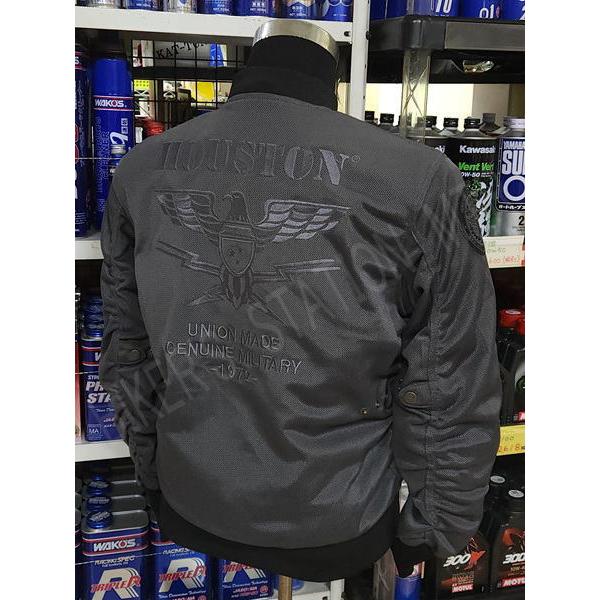 HOUSTON ヒューストン HTVA-2611S MA-1 メッシュジャケット ガンメタル 春夏ジ...