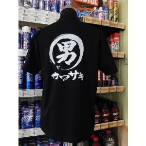 カワサキ/KAWASAKI/男カワサキTシャツ/ブラック