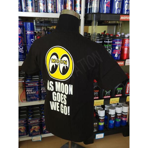 MOONEYES ムーンアイズ TM661 Tシャツ As MOON Goes We Go ブラック...