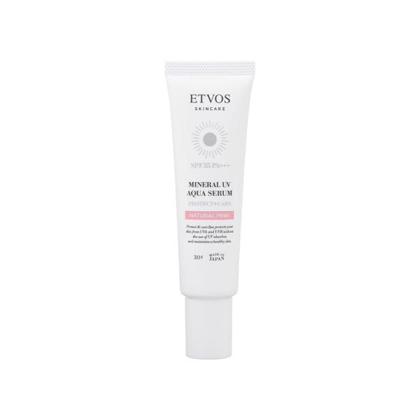 ETVOS エトヴォス ミネラルUVアクアセラム SPF35 PA+++ 30g #ナチュラルピンク...