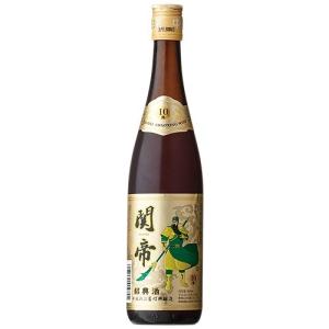 母の日 誕生日 ギフト 業務店御用達 中国酒 関帝 陳年 10年 紹興花彫酒 (金)：600ml×6本 (51-0)｜webshop-kameya