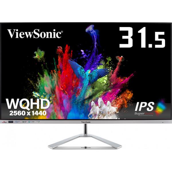 ビューソニック 31.5型ワイドモニター WQHD IPSパネル スリムベゼル HDR対応 VX32...