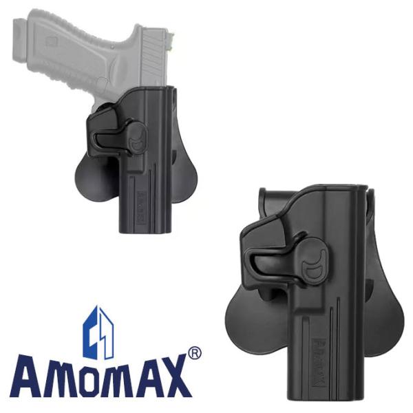 【限定！値下げ品】AMOMAX G17/22用 パドルホルスター 右 BK