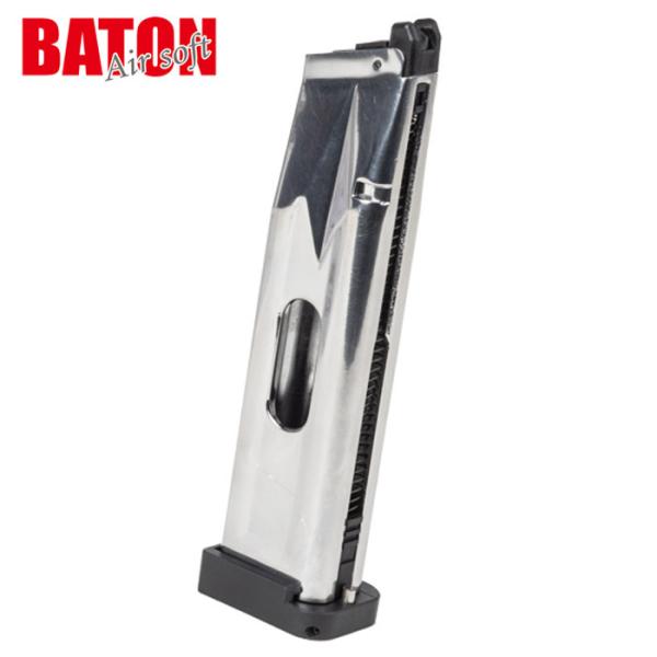 BATON airsoft 2011 CO2 ロングマガジン SV/BK　2011-COM-L-SI...