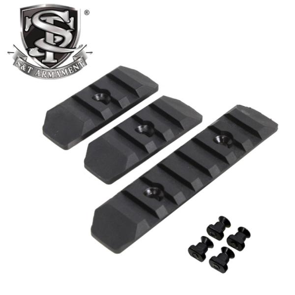 S&amp;T M-LOK対応 ポリマーレール(7.3.3Slot Set) 3Pcs