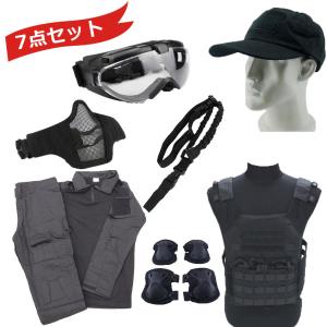 【値引き中！】【装備BDU7点セット】BKカラー 装備 スペシャルフルセット【各サイズあり】｜webshopashura