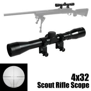 【限定！値下げ品】UFC-SC-35 Scout Rifle Scope 4x32 マウントリング付｜webshopashura