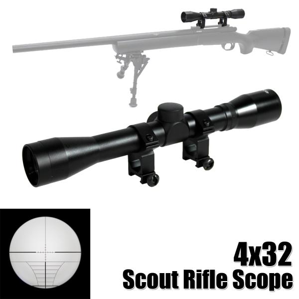 UFC-SC-35 Scout Rifle Scope 4x32 マウントリング付