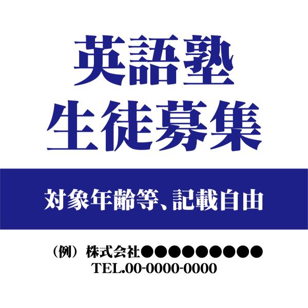 看板 屋外用 プレート看板 メール便全国送料無料 アルミ複合板 英語塾生徒募集 W20cm x H2...