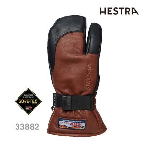 ヘストラ スキーグローブ ミトン ゴアテックス 3フィンガー GTX フル レザー BROWN / BLACK（33882) hestra (22-23 2023)｜websports