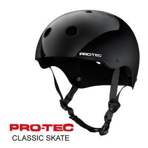 スケボー ヘルメット PROTEC HELMET CLASSIC SKATE グロスブラック (子供用)(女性用)(大人用)(スケートボード)(インライン)｜websports