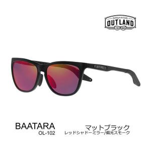 OUTLAND サングラス BAATARA マットブラック  MBK  レッドシャドーミラー×偏光スモーク  OL-102  アウトランド 偏光サングラス 釣り フィッシング /C1｜websports