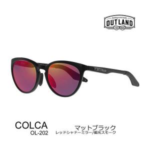 OUTLAND サングラス COLCA マットブラック  MBK  レッドシャドーミラー×偏光スモーク  OL-202  アウトランド 偏光サングラス 釣り フィッシング /C1｜websports