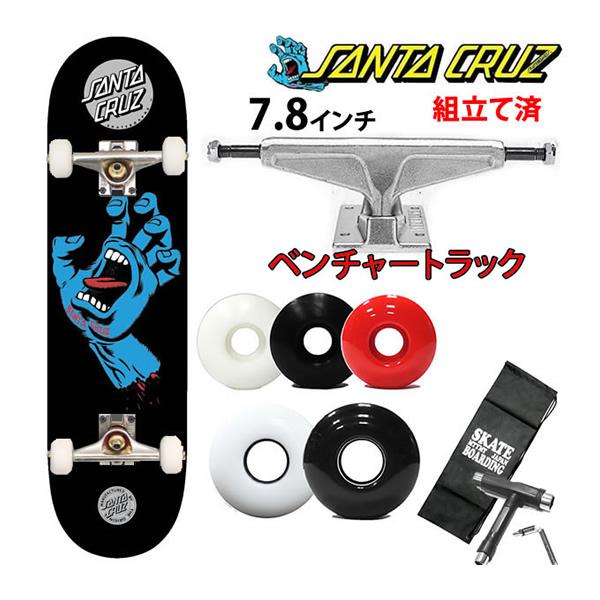 サンタクルーズ スケボー コンプリート ベンチャートラックセット スクリーミングハンド ブラックブル...