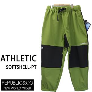 REPUBLIC&CO リパブリック スノーボード ウェア  ATHLETIC SOFTSHELL -pant / OLIVE-BLACK  パンツ (2023,22-23)