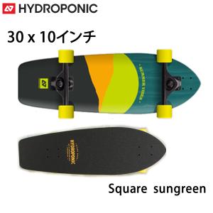 HYDROPONIC ハイドロフォニック ロングスケート クルーザー SQUARE  Sungreen30インチ スケートボード  ロンスケ｜websports