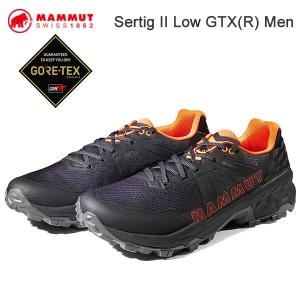 ゴアテックス シューズ マムート サーティグ 防水 MAMMUT GORE TEX Sertig II Low GTX(R) Men black-vibrant orange 日本正規品｜websports