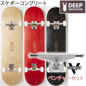 スケボー コンプリート DEEP MOUNTAIN 8.0インチデッキ + ベンチャートラック無地 + ウィール3色  スケートボード コンプリート｜websports