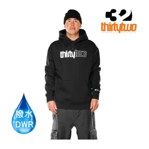 THIRTYTWO 32  22-23 スノーボードウェア メンズ　撥水パーカー DOUBLE TECH HOODIE / BLACK  サーティーツー スノーボード・ウエア｜websports