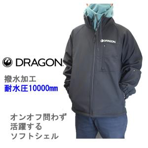 スノーボード ジャケット DRAGON ドラゴン 10K ソフトシェル ジャケット 立ち襟　耐水圧10,000mm 防水・撥水｜websports